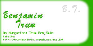 benjamin trum business card